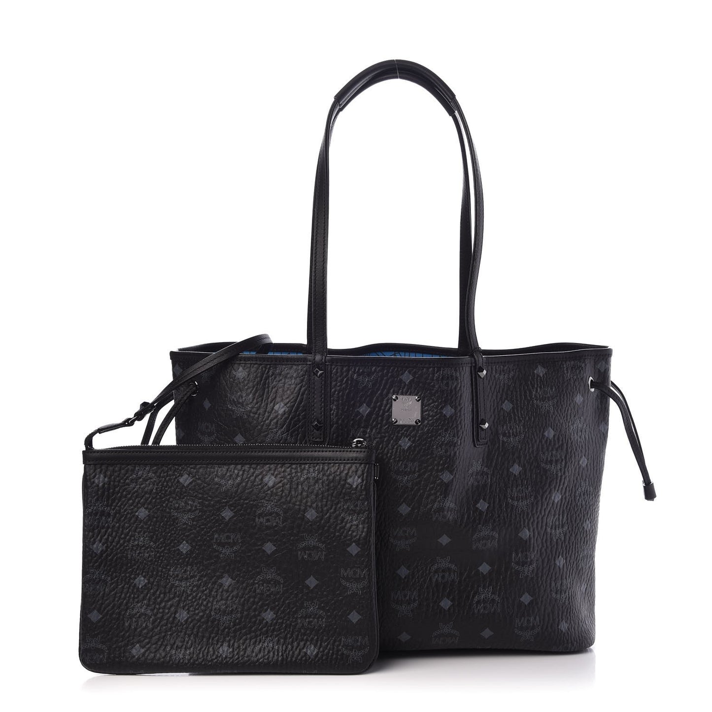 Visetos Medium Anya Zip Top Shopper Tote Black