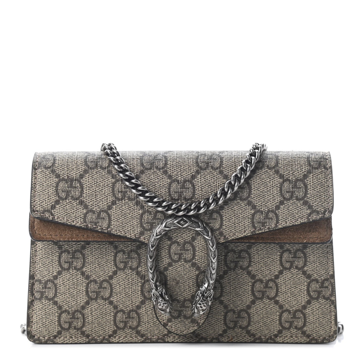 GG Supreme Monogram Super Mini Dionysus Shoulder Bag Taupe