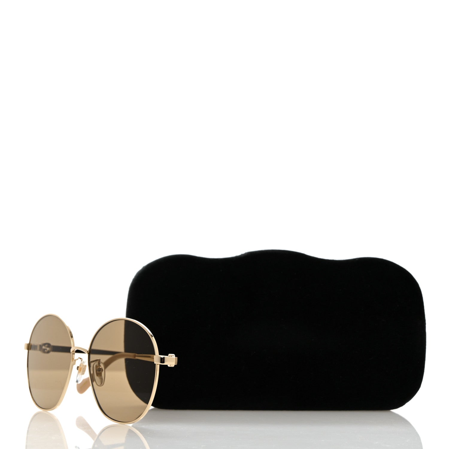 Gucci Metal Round GG Sunglasses GG1090SA Gold 9 of 9