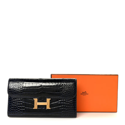 Hermes Shiny Alligator Constance Long Wallet 10 of 10