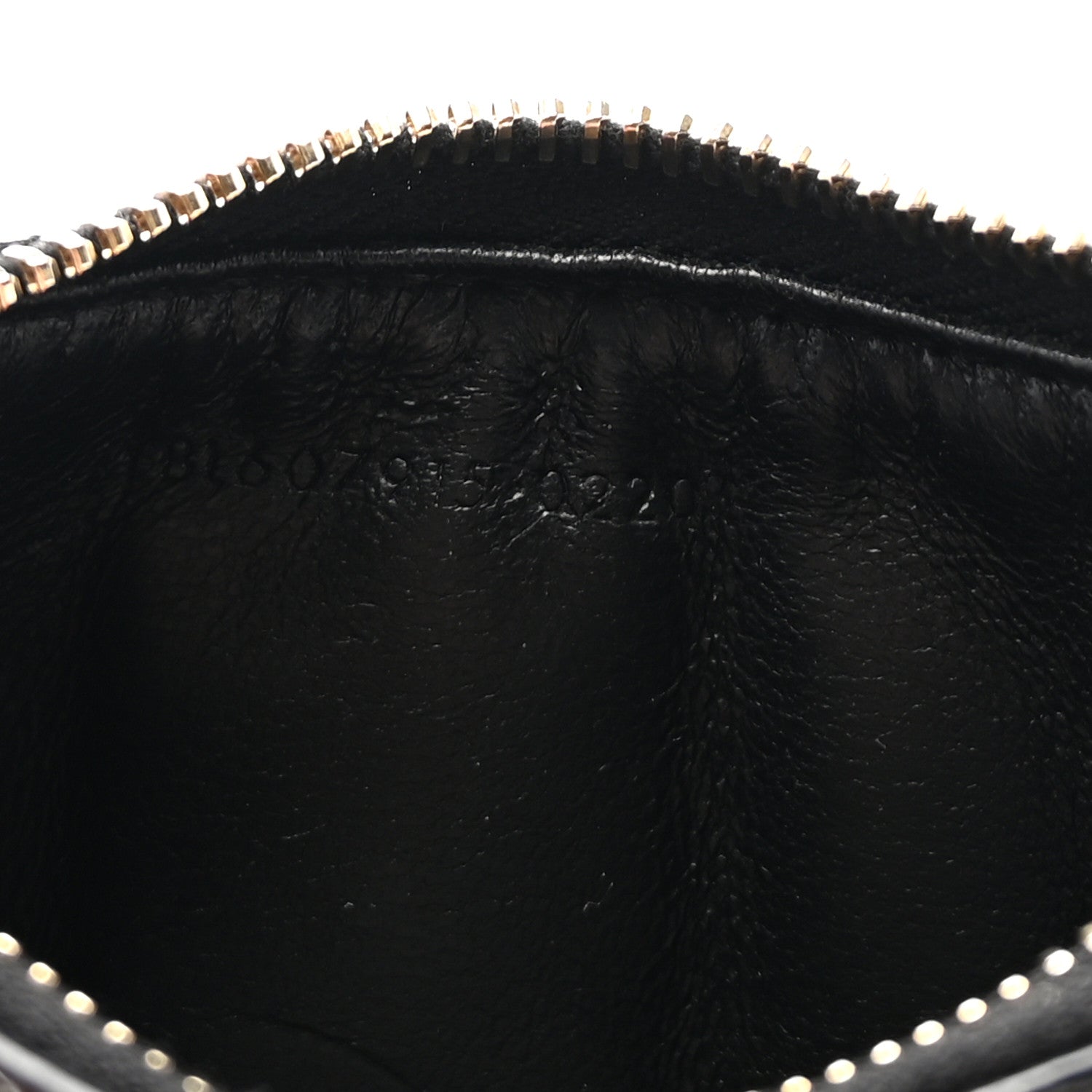 Saint Laurent Monogram Grain de Poudre 5 Fragments Zip Pouch Card Holder Black 7 of 7