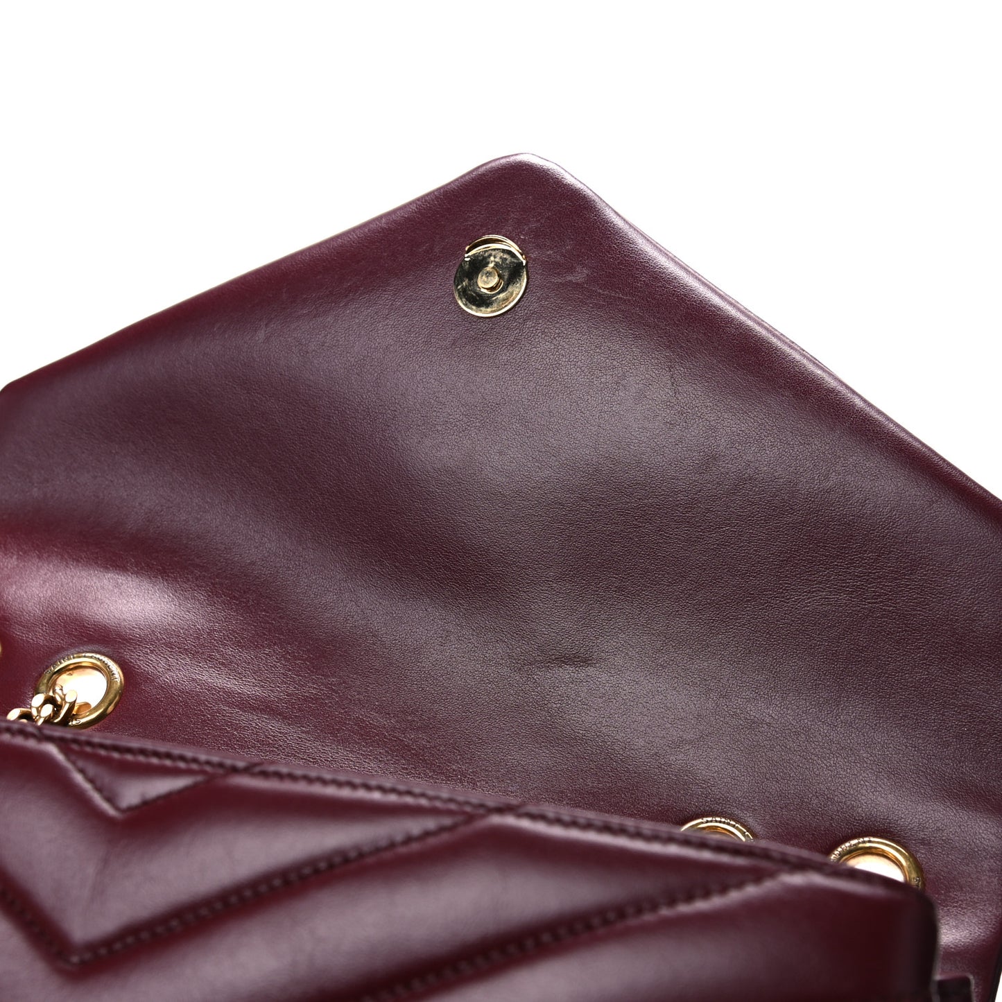 Calfskin Y Quilted Monogram Medium Loulou Chain Satchel Palissandre