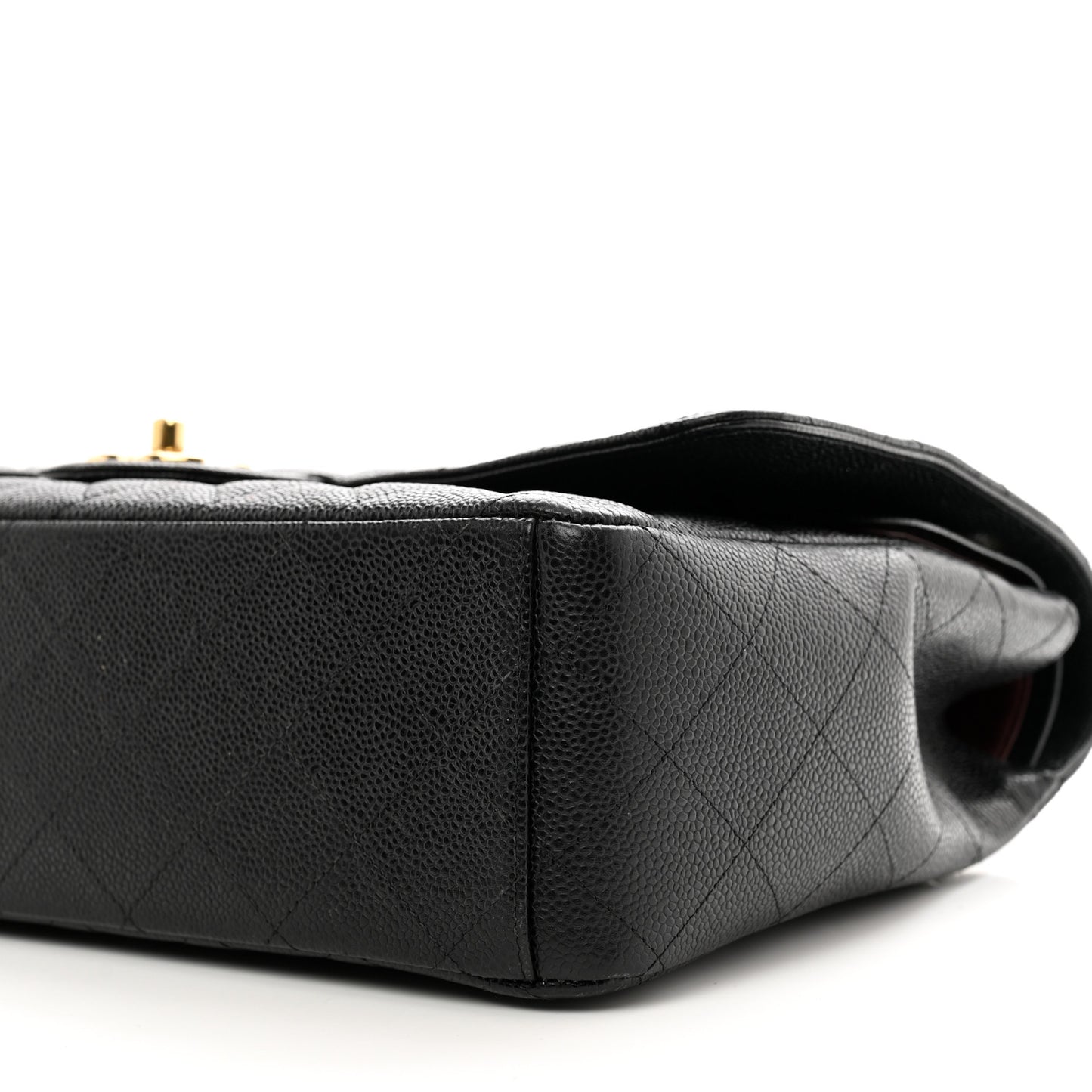 Caviar Quilted Maxi Double Flap Black