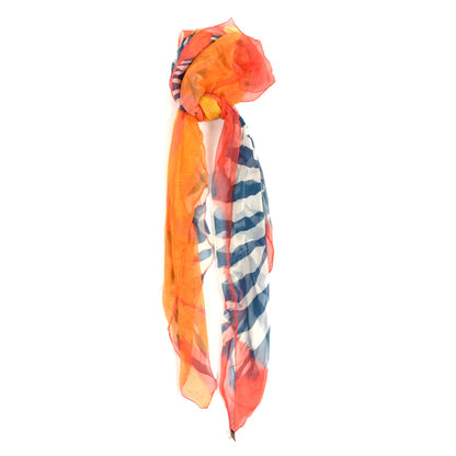 Hermes Silk Mousseline Zebra Pegasus Shawl 140 1 of 3