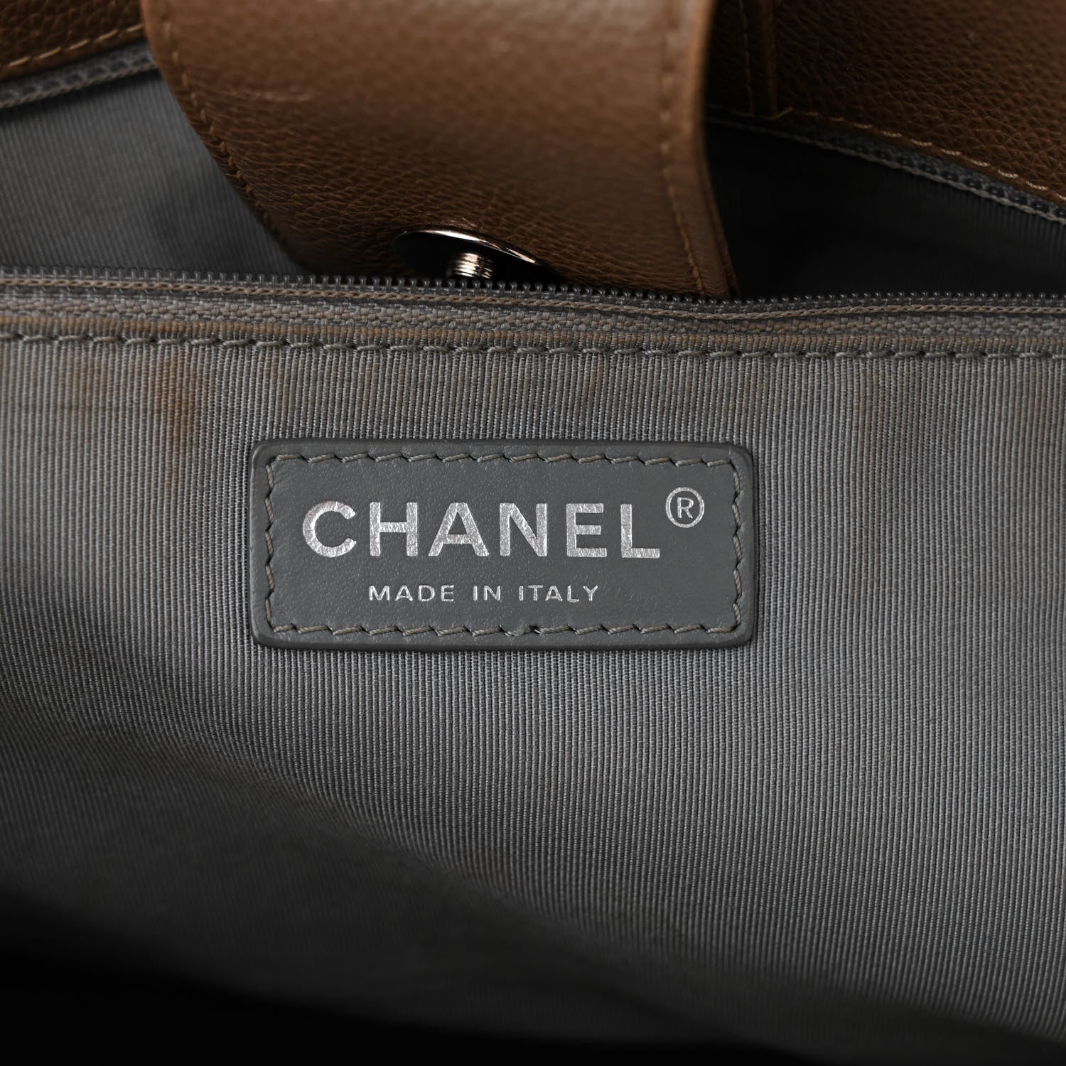 Chanel Calfskin Cerf Executive Shopper Tote Light Brown 8 of 19