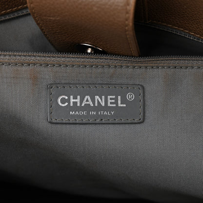Chanel Calfskin Cerf Executive Shopper Tote Light Brown 8 of 19