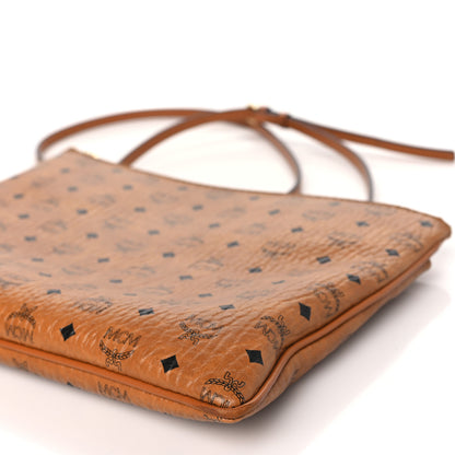 MCM Visetos Medium Crossbody Pouch Cognac 10 of 14