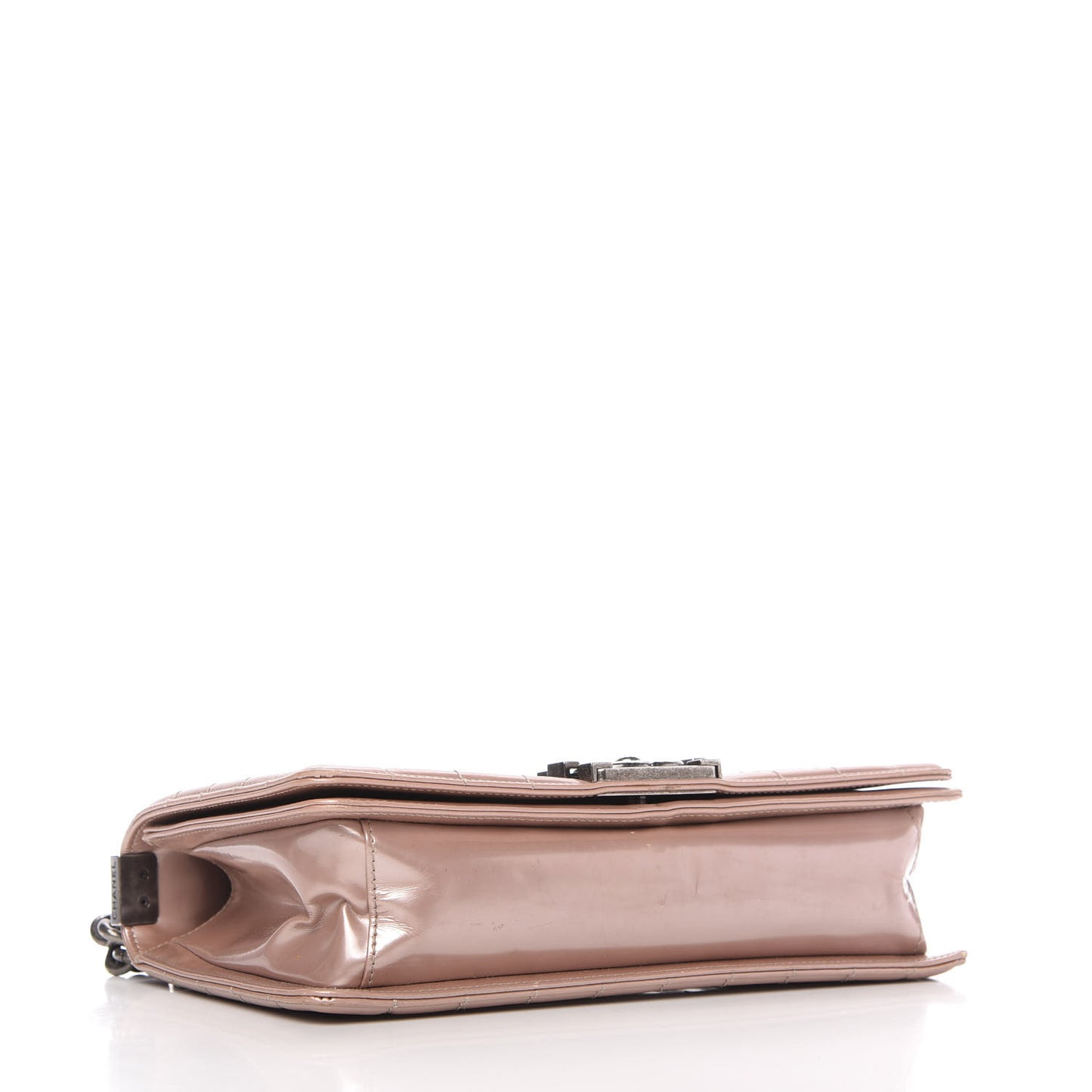 Iridescent Glazed Calfskin Medium Boy Flap Light Pink