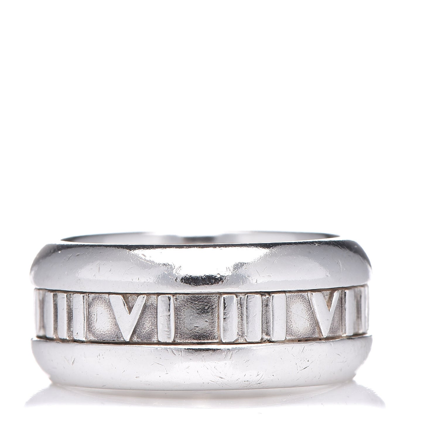 Sterling Silver 10mm Atlas Band Ring 57 8