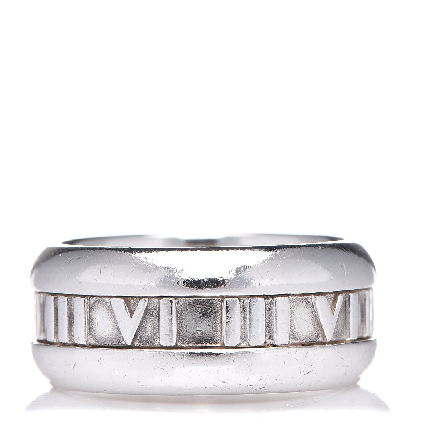 Tiffany Sterling Silver 10mm Atlas Band Ring 57 8 1 of 6
