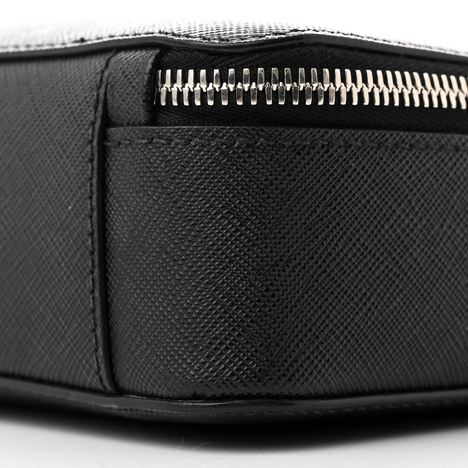 Prada Saffiano Travel Medium Brique Crossbody Bag Black 10 of 11