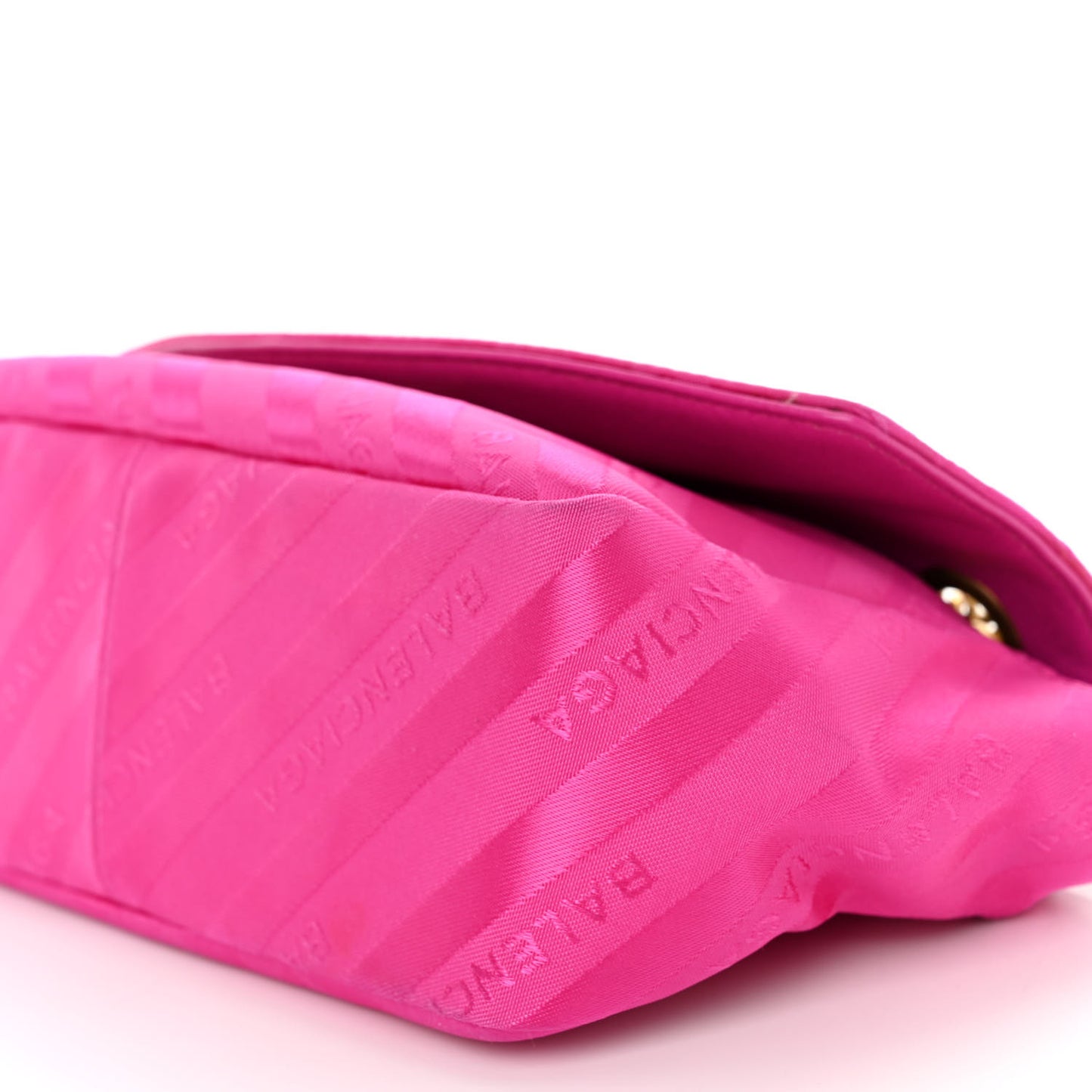 Nylon Jacquard Diagonal Logo S BB Round Shoulder Bag Rose Magenta