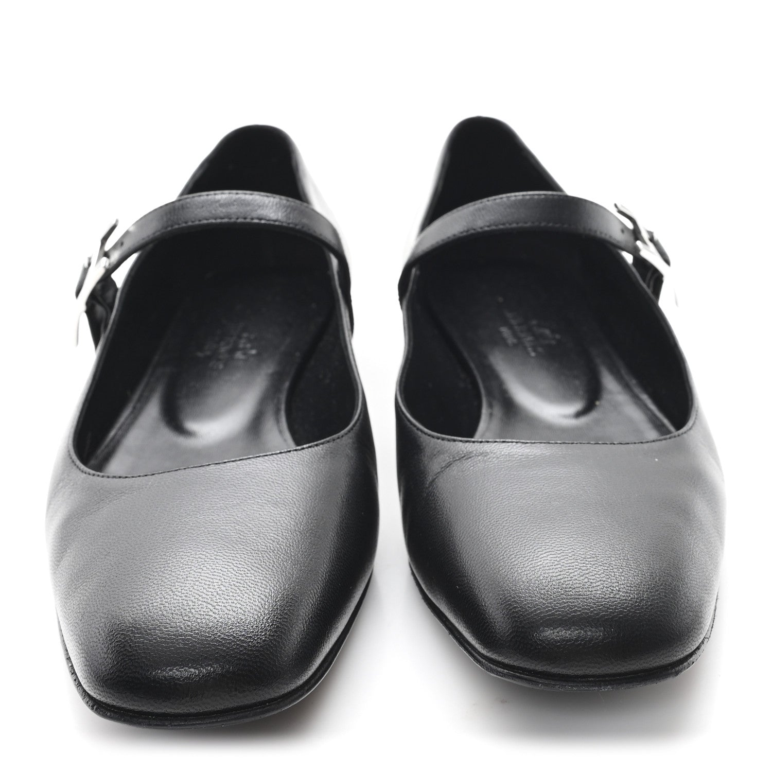 Hermes Goatskin Jane Ballet Flats 36.5 Black 3 of 10