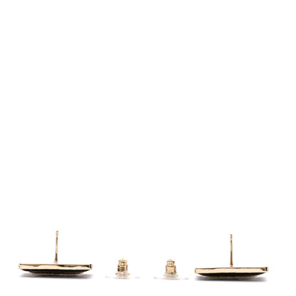 Chanel Enamel CC Square Earrings Black White 3 of 4