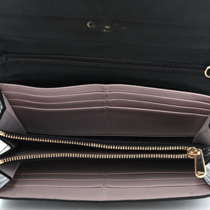 Christian Dior Lambskin Cannage Miss Dior Chain Wallet Black 4 of 13