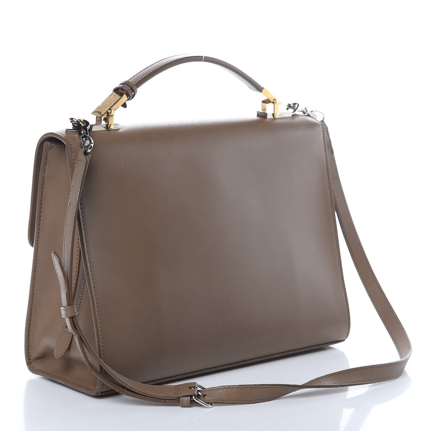 Veau Le Dix S New Cartable Briefcase Beige Safari