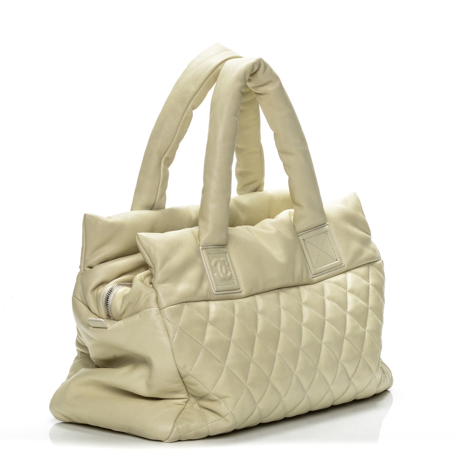 Chanel Caviar Quilted Large Coco Cocoon Tote Dark White 3 of 7