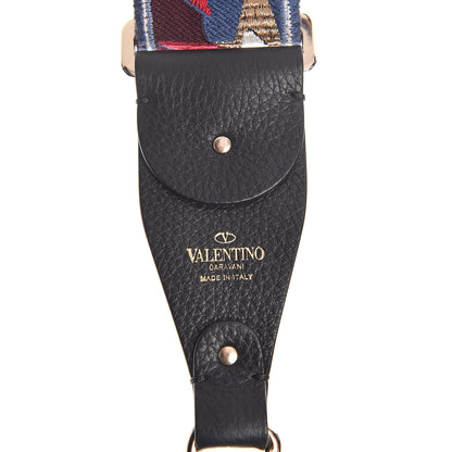 Valentino Garavani Canvas Camustars Embroidered Rockstud Guitar Strap Multicolor 3 of 3
