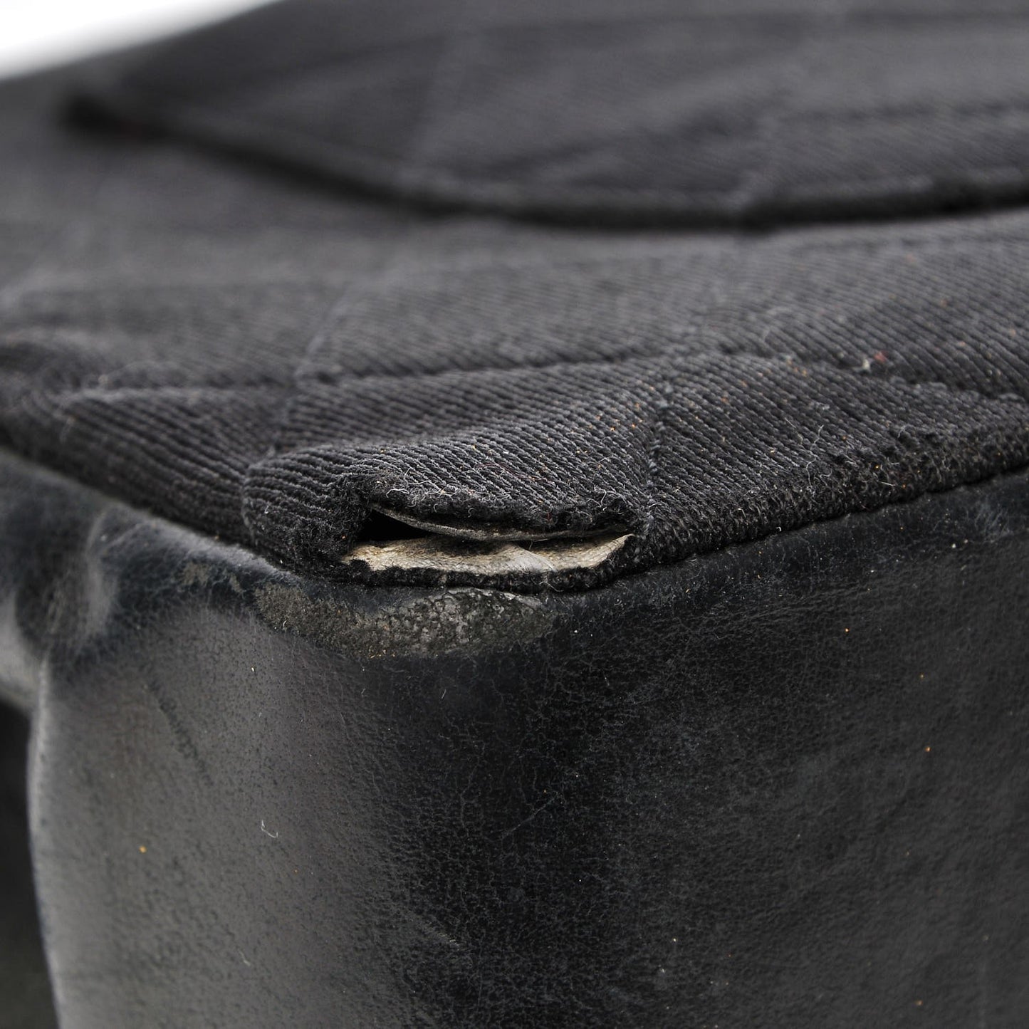 Jersey Quilted Medium Double Flap Black