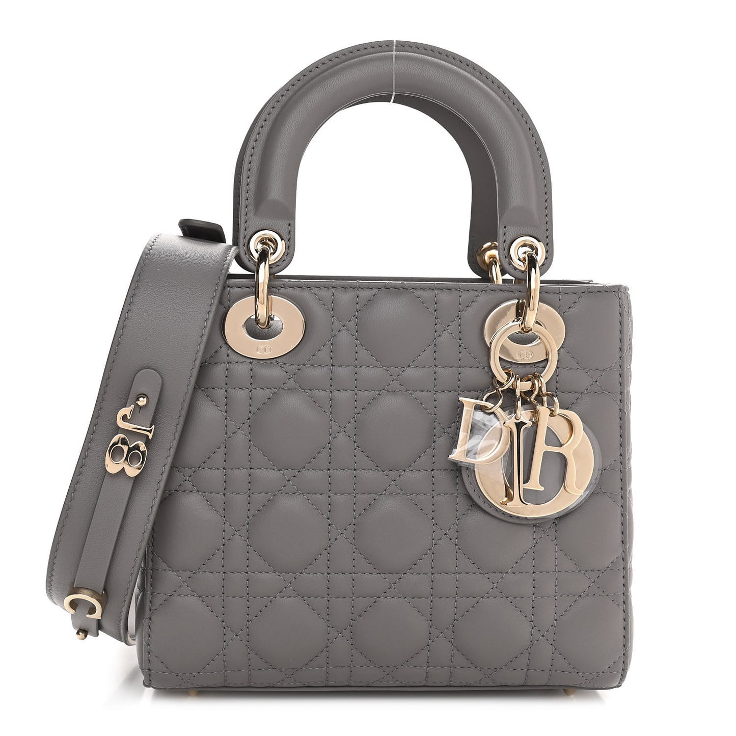 Lambskin Cannage Small My ABCDior Lady Dior Grey