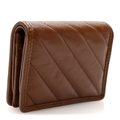 Gucci Azalea Calfskin Matelasse Diagonal GG Marmont Card Case Wallet Cuir 3 of 7