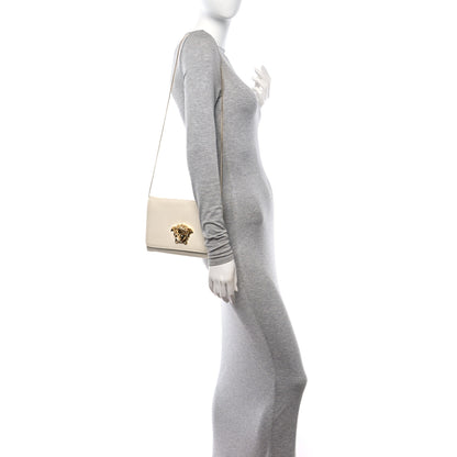 Versace Vitello Palazzo Medusa Evening Clutch Bag White 2 of 11