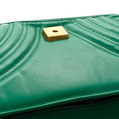 Gucci Calfskin Matelasse Small GG Marmont Shoulder Bag Emerald Green 11 of 14