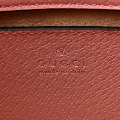 Gucci Textured Dollar Calfskin Web Small Diana Shoulder Bag Wild Rose Black 6 of 10