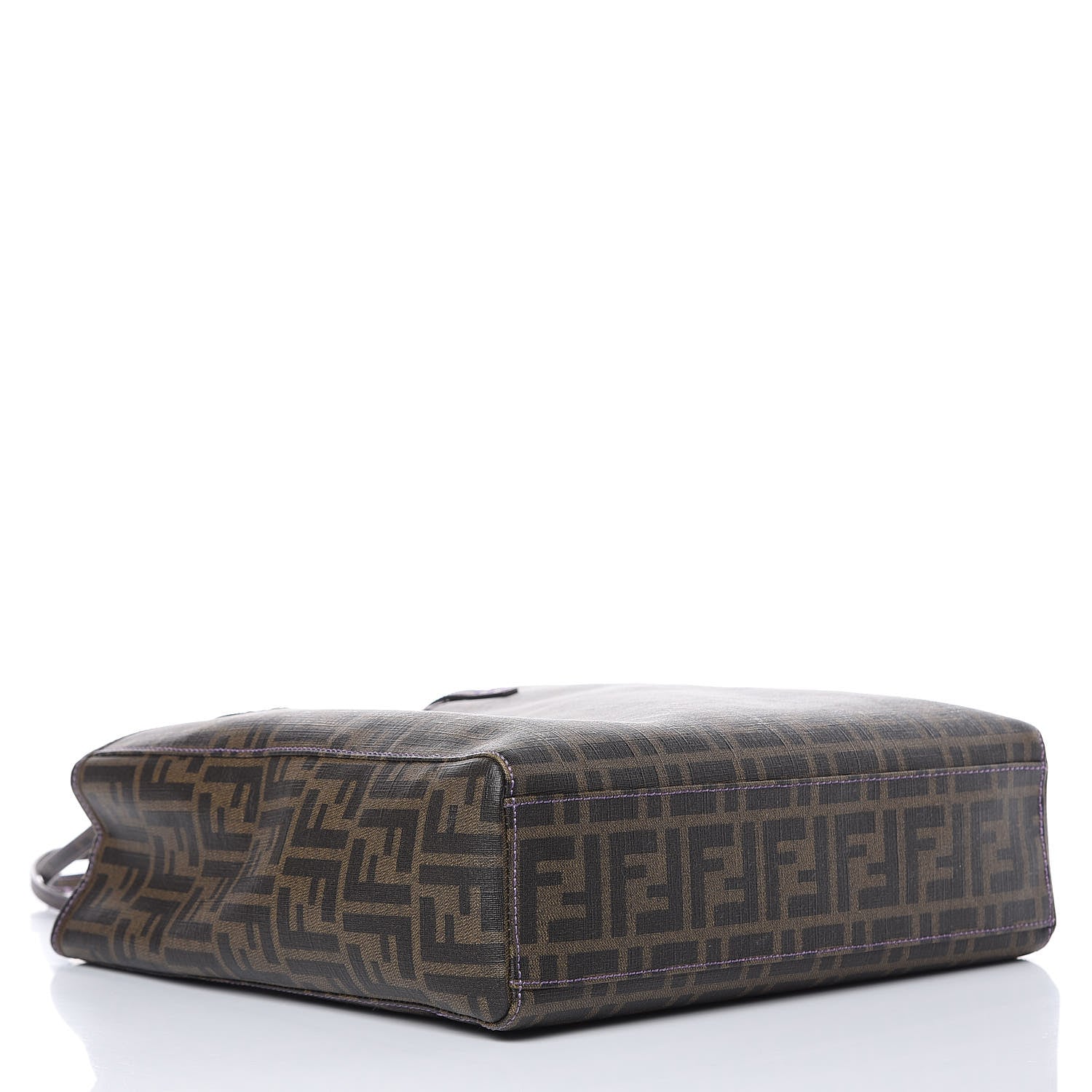 Fendi Zucca Spalmati Shopping Tote Tobacco Viola 4 of 10