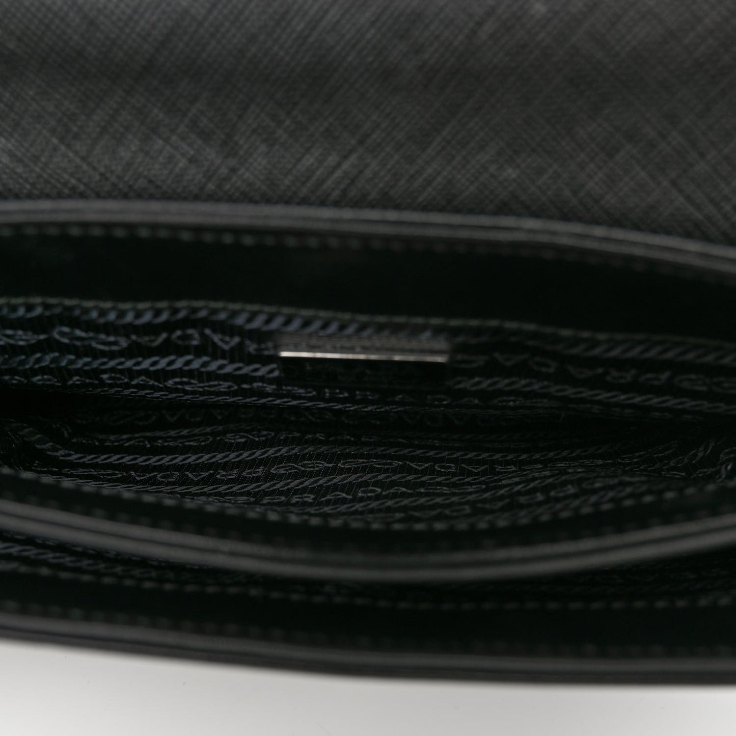 Saffiano Chain Shoulder Bag Black