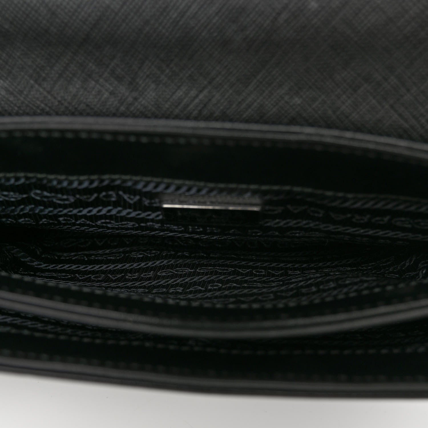 Prada Saffiano Chain Shoulder Bag Black 5 of 9