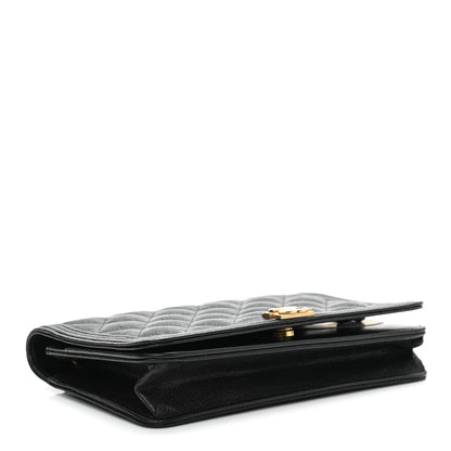 Chanel Caviar Quilted Boy Wallet On Chain WOC Black 4 of 12