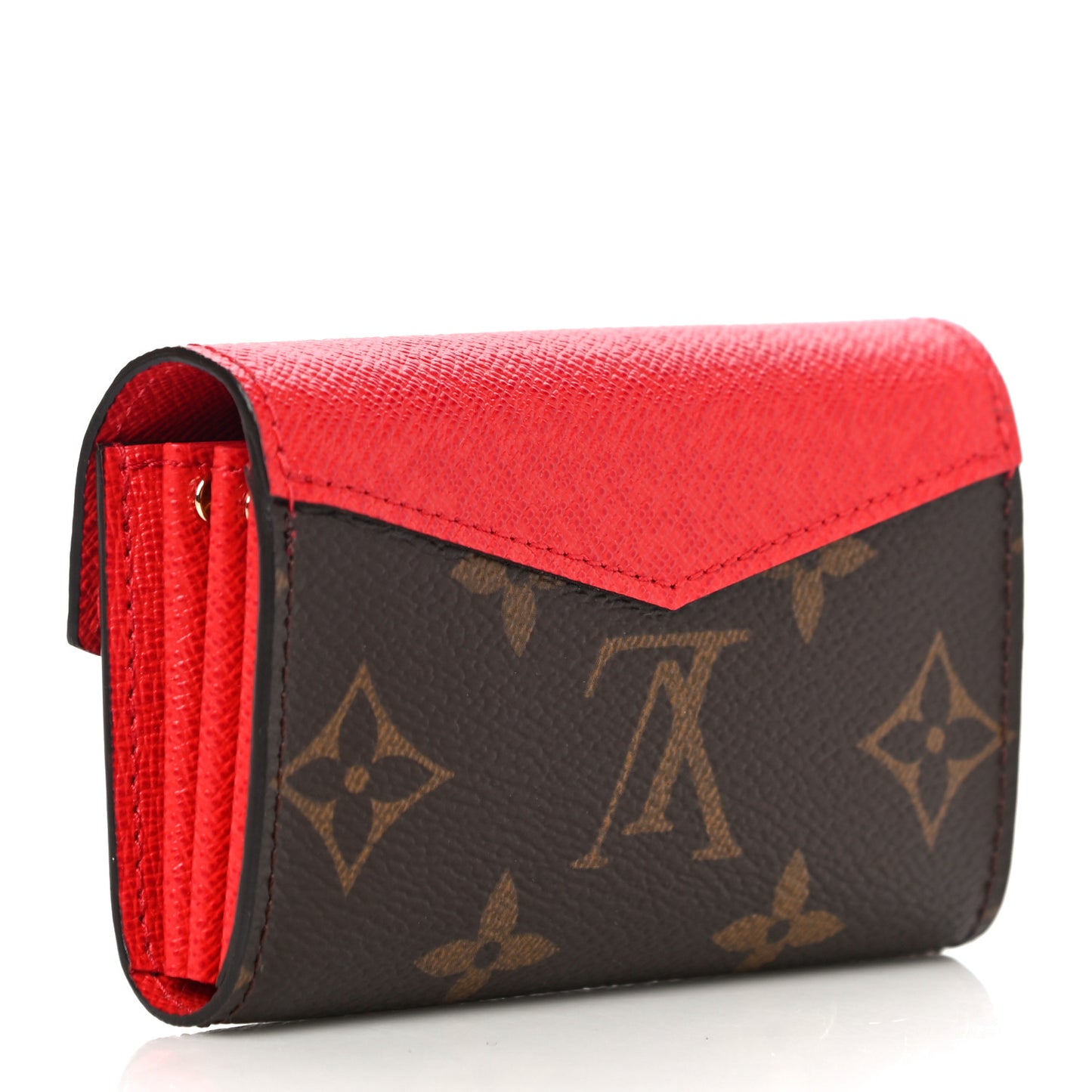 Monogram Sarah Multicartes Coquelicot
