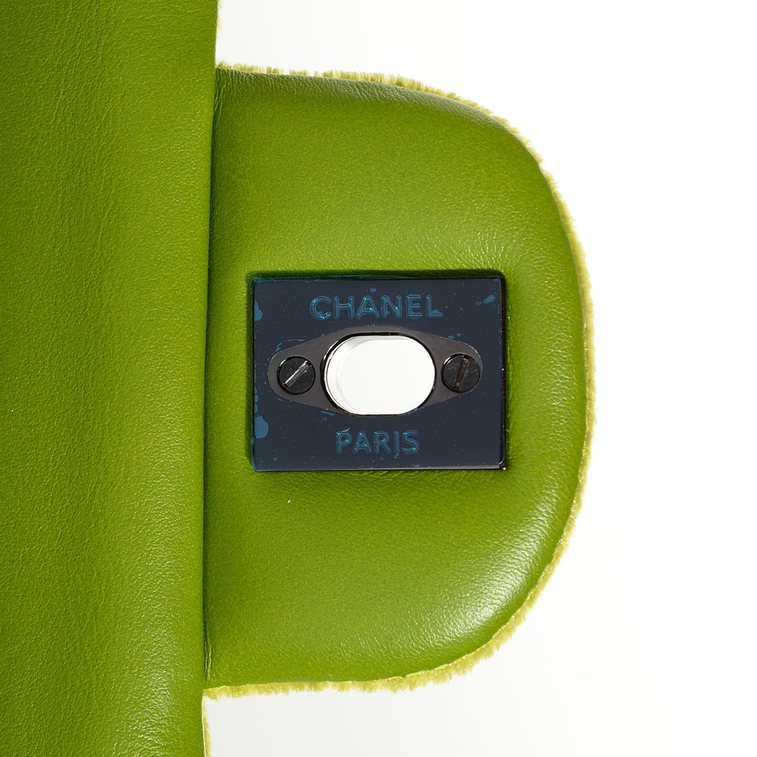 Chanel Velvet Quilted Medium Double Flap Green 8 of 8