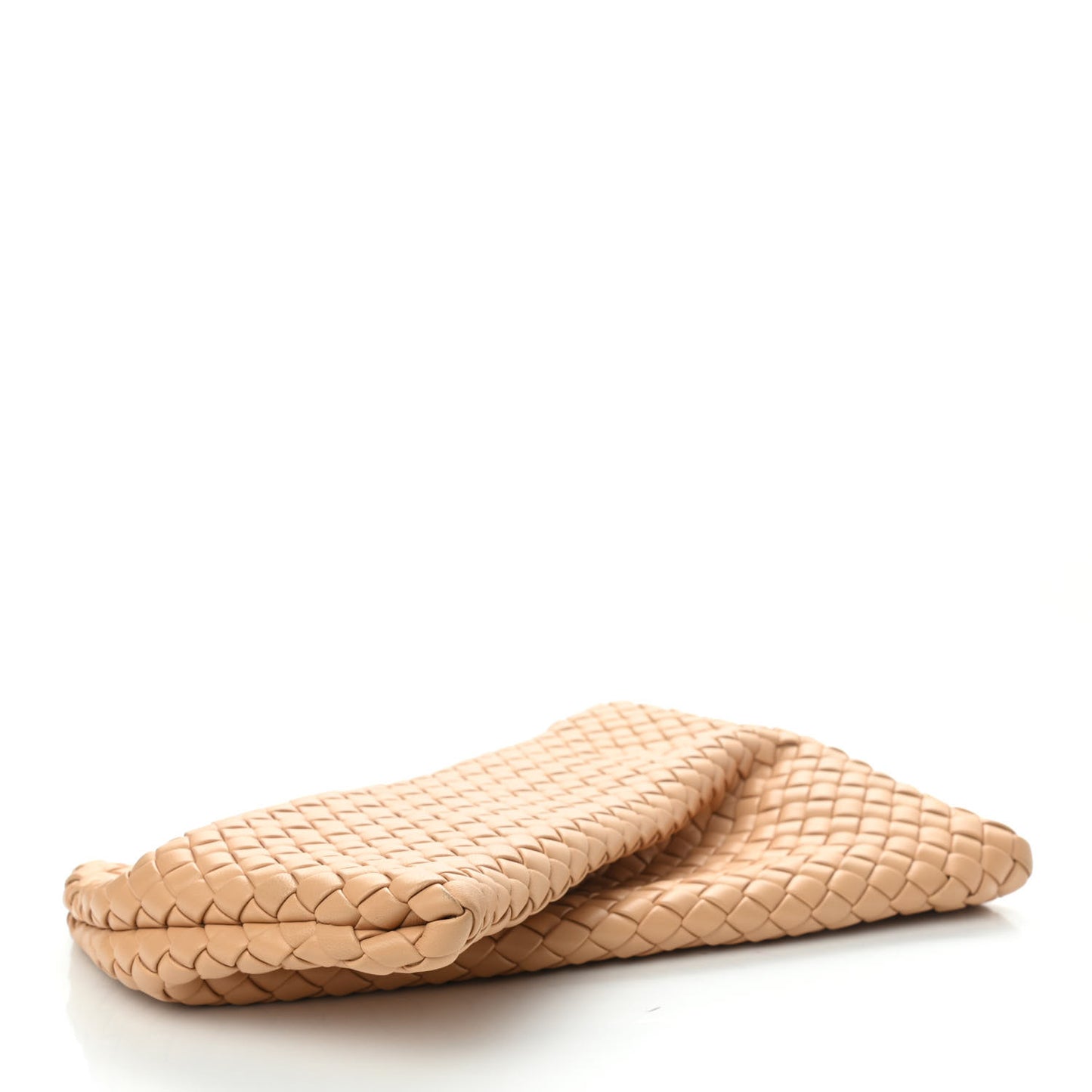 Nappa Intrecciato Crisscross Clutch Porridge