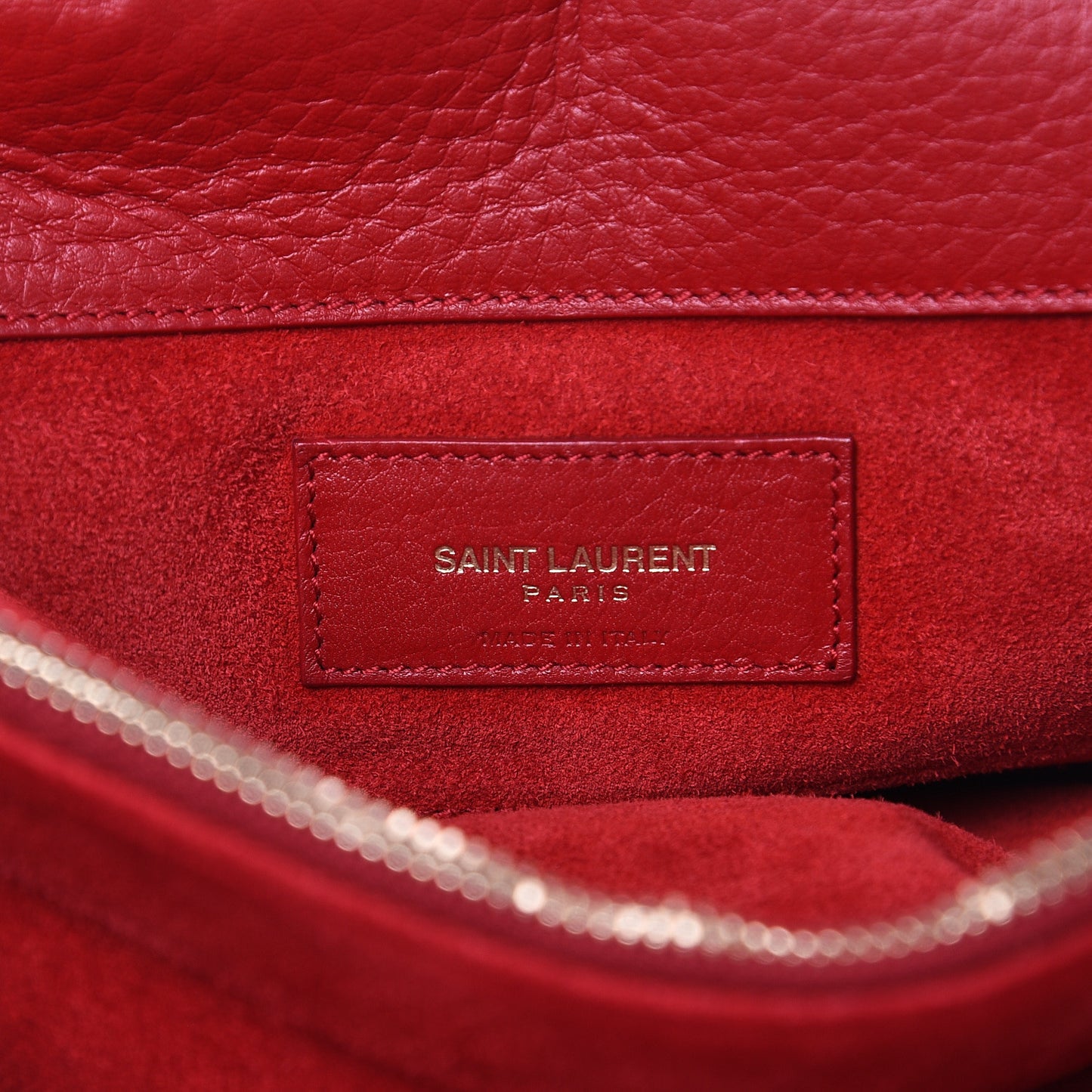 Calfskin Canvas Small Muse Two Red