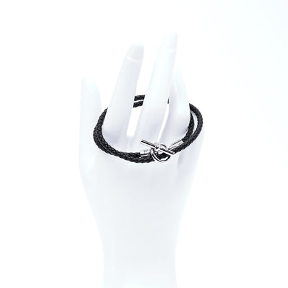 Hermes Swift Double Tour Glenan Bracelet T4 Black 2 of 5