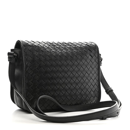Bottega Veneta Nappa Intrecciato Flap Crossbody Black 2 of 14