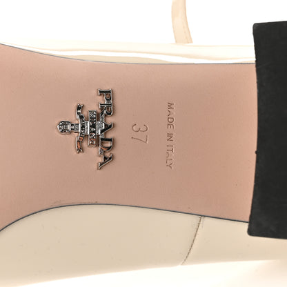 Prada Vernice Triangle Round Toe 35mm Pumps 37 Avorio 7 of 8