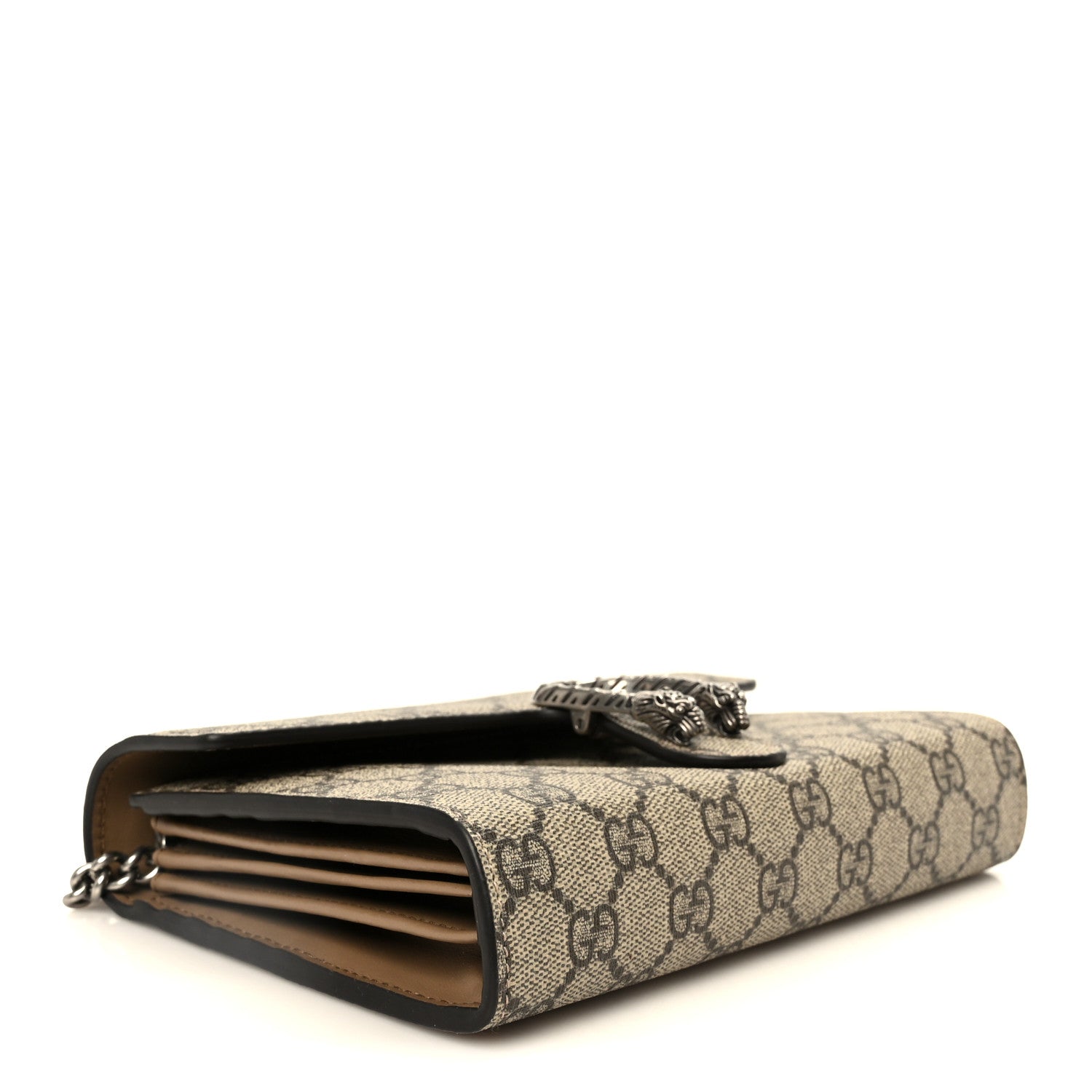 Gucci GG Supreme Monogram Mini Dionysus Chain Wallet Beige Taupe 4 of 10