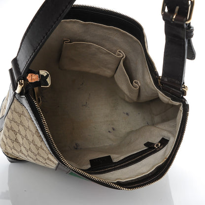 Gucci Monogram Vintage Web Medium Hobo Dark Brown 4 of 8