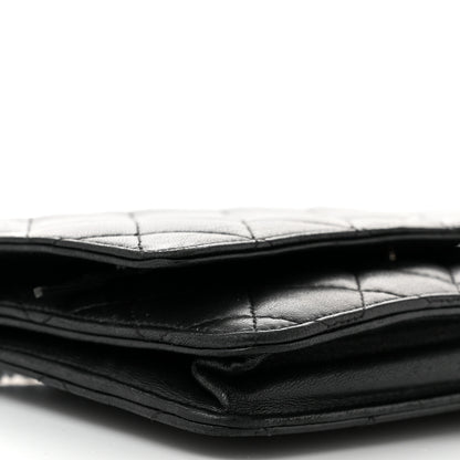 Chanel Lambskin Quilted Wallet On Chain WOC Black 10 of 11
