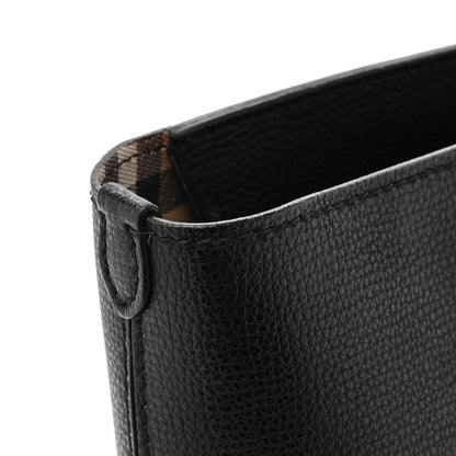 Burberry Grainy Calfskin Haymarket Check Medium Ardwell Zip Tote Black 11 of 15