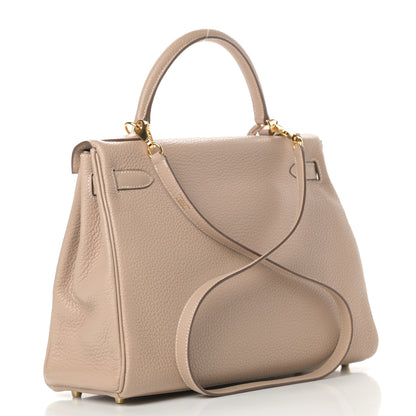 Hermes Taurillon Clemence Kelly Retourne 32 Argile 3 of 13