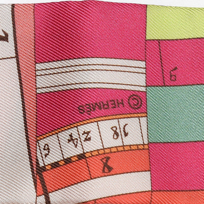 Hermes Silk Astrologie Twilly Rose Corail Vert Fluo 4 of 5