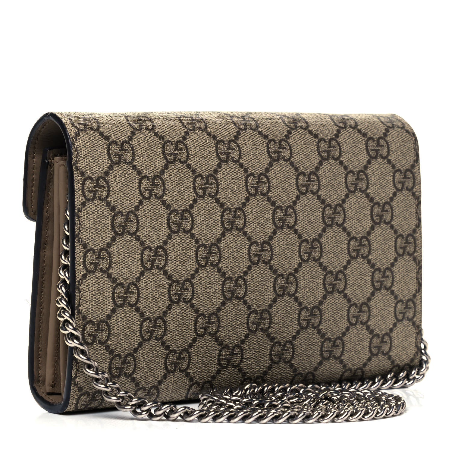 Gucci GG Supreme Monogram Mini Dionysus Chain Wallet Beige Taupe 3 of 9