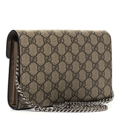 Gucci GG Supreme Monogram Mini Dionysus Chain Wallet Beige Taupe 3 of 9