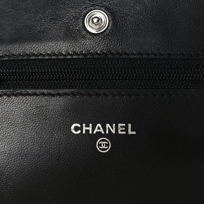 Chanel Lambskin Quilted Wallet On Chain WOC Black 6 of 10
