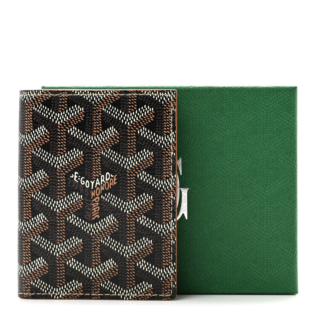Goyard Goyardine Saint Marc Folding Card Case Black Gold 10 of 10