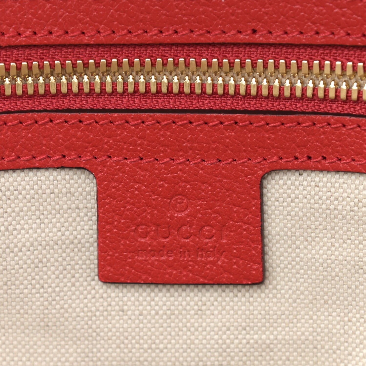 Gucci GG Supreme Monogram Apple Small Retro Interlocking G Day Backpack Beige Multicolor Lobster Red 7 of 10